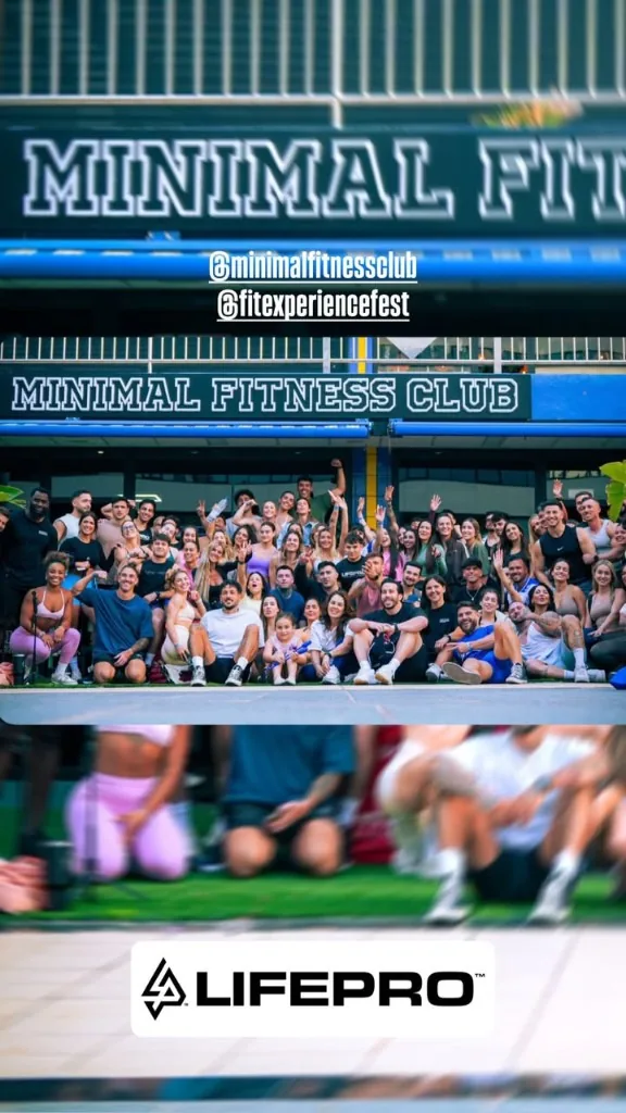 Grupo de atletas Lifepro en Minimal Fitness Club
